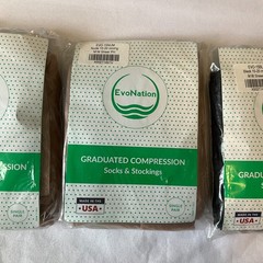 Evo Nation Graduated Compression Socks Womens Size L Multicolor mmHg 3 Pair