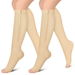 Medias Calcetines De Compresion Con Cremallera Para Hombres Y Mujeres Varices