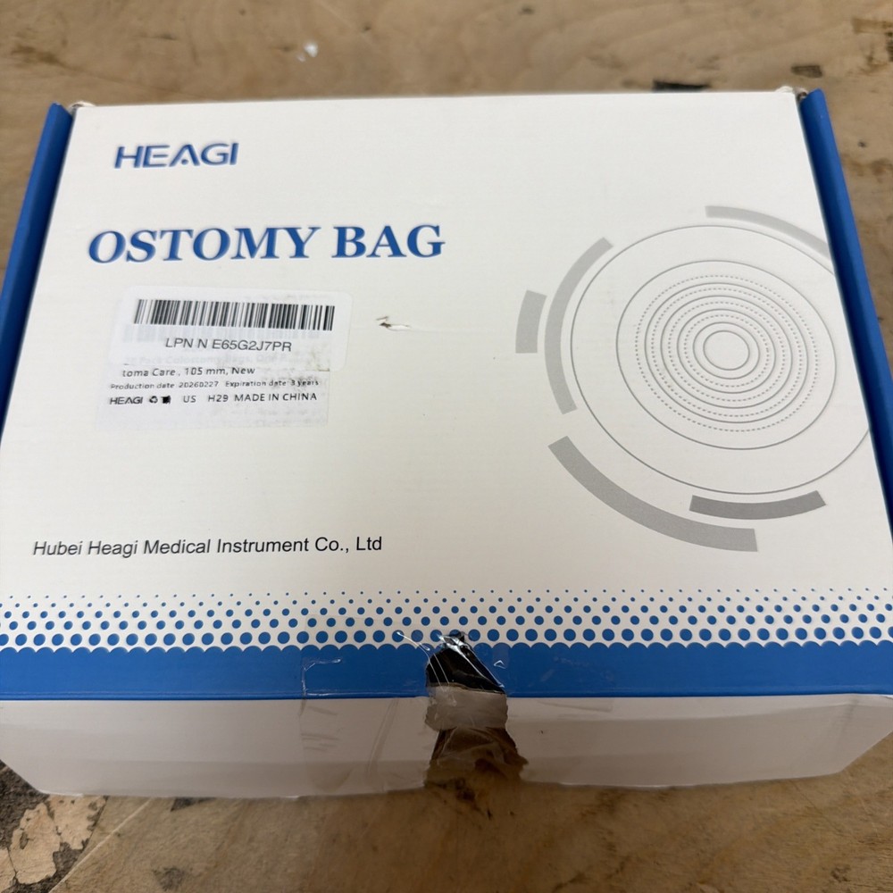 20 Pack Colostomy Bags, One Piece Ostomy Bag Ostomy Supplies 105mm Open Box