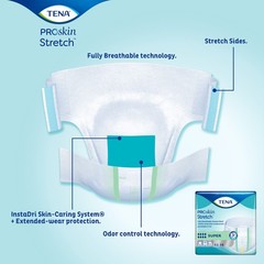 TENA Stretch Super Adult Briefs Heavy Absorbency Bariatric Brief 3XL 61391 8 Ct