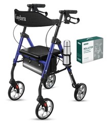 Cosydora Rollator Walker For Seniors w/ Seat Ultra Lightweight Heavy Duty 350lbs