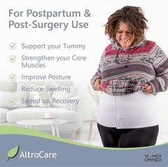 4 Panel, 12″ high, Plus Size Post Surgery Abdominal Binder, Fits 62″ to 75″ W…