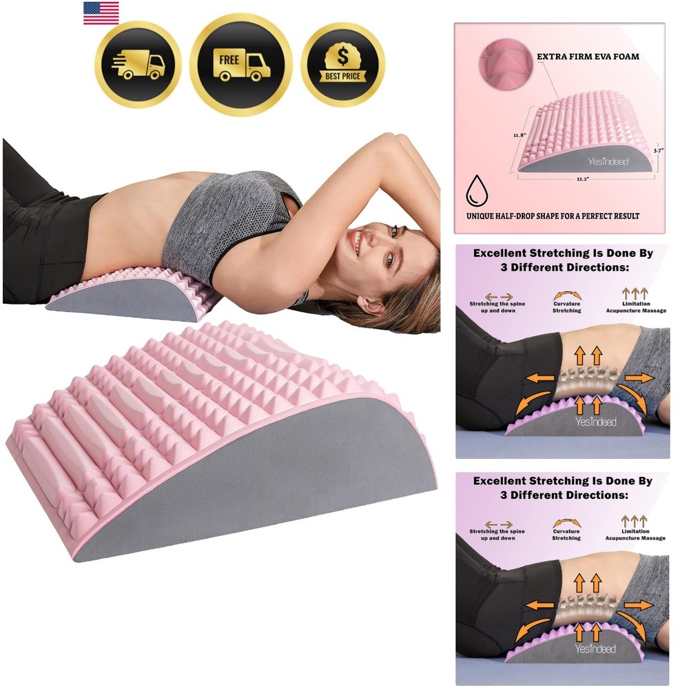 Back Stretcher Pillow – Lumbar Support Cushion for Back Stretching, Posture S…
