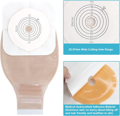 21PCS Ostomy Bags,Colostomy Supplies,Two Piece Drainable Ostomy Pouch for Ileost
