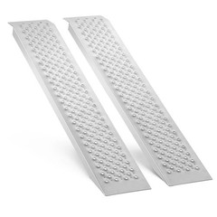 Portable Loading Ramps, 2 Pcs 47.2 x 8.5 in, Durable Aluminum Shed Ramp Set