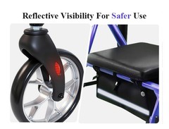 Cosydora Rollator Walker For Seniors w/ Seat Ultra Lightweight Heavy Duty 350lbs