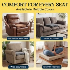 Recliner Cushion [20×20” Large] Medium Soft Orthopedic Seat Cushion for Recli…