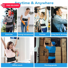 KkaFFe Back Support with Magnet, Tourmaline Magnetic X-Large, Black-1