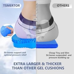 Cooling Gel Seat Cushion 19.7in – Pressure Relief for Office, Wheelchair, Car &