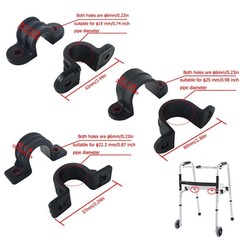 Rollator Seat Cushion Bracket 6 Pack ɸ19mm ɸ22.2mm ɸ25mm – Fits Foldable Walkers