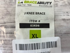 Braceability J Knee Brace Stabilizer Left or Right Size XL 03K06 Customer Return