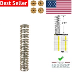 Compact Nickel-Plated Compression Springs – 1/2 In. Diameter, 0.072 GA (2 Pack)