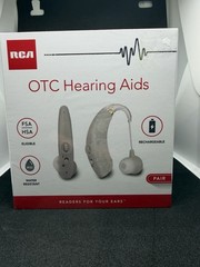 RCA OTC Grey Rechargeable 15 Hour Behind Ear Right & Left Hearing Aid Pair