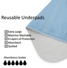 NEW BED PAD REUSABLE UNDERPADS 34×52 HOSPITAL GRADE INCONTINENCE WASHABLE