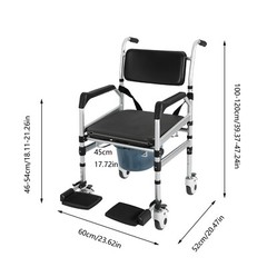 Shower Chair Height Adjustable Freestanding Folding Shower Chair w/ Bidet 160kg