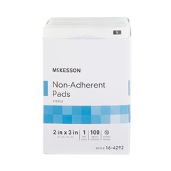McKesson Sterile Non-Adherent Dressing Rectangle 2 x 3″ 16-4292 100 per Box