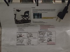 TranSport Manual Folding Electric Mobility Scooter „For Parts Repair“ W/Charger