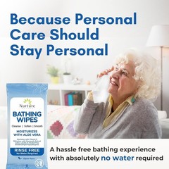 48 Pack Waterless Cleansing Wipes with Aloe – Ideal for Adults and Seniors