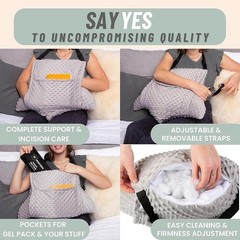 Hysterectomy Recovery Pillow W/ Adjustable Straps Gel Packs Post Surgery Comfort