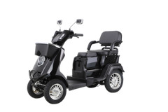 4-Wheel Electric Powered 2-Seat Mobility Scooter 3-Speed Mode for Seniors
