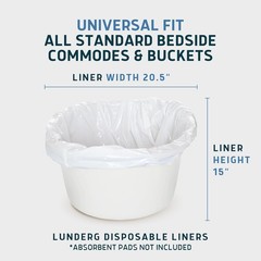 Commode Liners – Value Pack 100 Count Universal Fit – Medical Grade Bedside L…