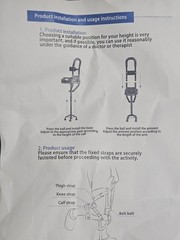 Hands Free Knee Crutch, Single Leg Telescopic Walker, Non Slip Assistive Device