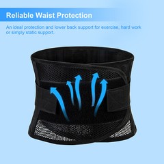 Heavy Duty Weight Lift Lumbar Lower Back Waist Support Belt Brace Suspender Work