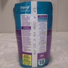 Depend Underwear Brief Super Plus 18 Pack 2002 Sm-Med RARE! Open 2 Used. Only 16