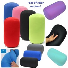 Micro Bead Squishy Hypoallergenic Post Surgery Roll Tube Pillow Solid Color