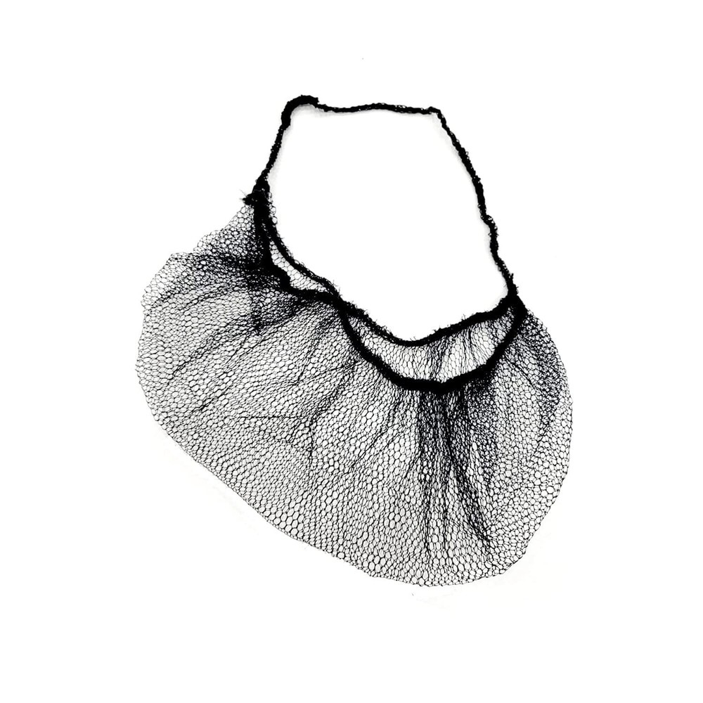Disposable Honeycomb Nylon Beard Nets | Breathable Durable | 100 Count [BLACK |