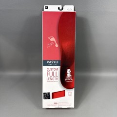 VASYLI CUSTOM Full length red HIGH DENSITY ORTHOTICS INSOLE ARCH SUPPORT Medium