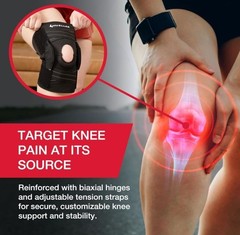 Mueller Adjustable Hinged Knee Brace S/M Support Wrap Neoprene Left/Right
