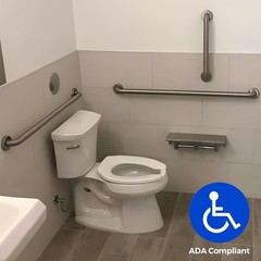 Grab Bar Bundle for ADA Compliance, Brushed Stainless Steel Grab Bar Set for …