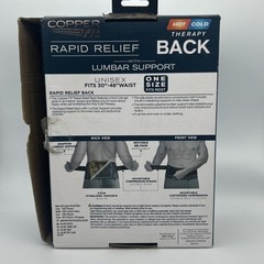Copper Fit Rapid Relief 3-In-1 Hot/Cold Therapy Back Support One Size Adjustable