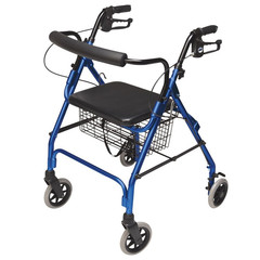 Lumex Walkabout Lite 14.5 Lb Rollator with Seat for Seniors – Blue