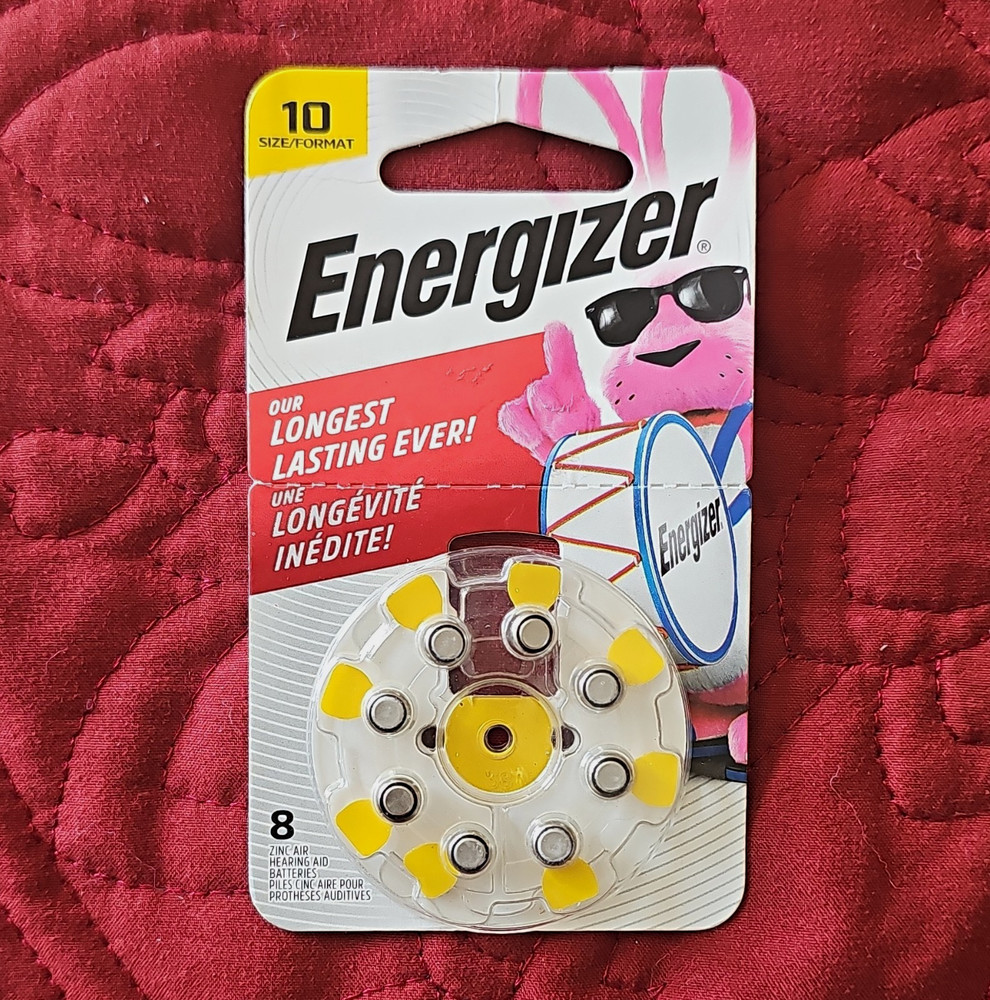Energizer Hearing Aid Batteries Size 10 (Yellow) Zinc-Air 8 Pack 1.45V AZ10DP-8