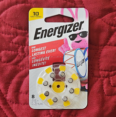 Energizer Hearing Aid Batteries Size 10 (Yellow) Zinc-Air 8 Pack 1.45V AZ10DP-8