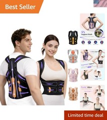 Lightweight & Stretchable Back Brace: Improve Posture & Confidence – Medium Size