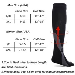 Compression Socks Stockings Womens Mens Knee High Medical 20-30 mmHG L/XL XXL
