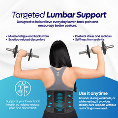 Adjustable Lower Back Brace Lumbar Support Waist Belt for Men Women Pain Relief