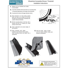 Gordon Glass ADA Friendly Wheelchair Accessible Shower Threshold – 42-in long