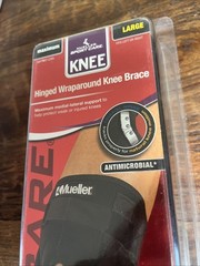 Mueller Sport Care Hinged Wraparound Knee Brace Regular Left or Right – Large