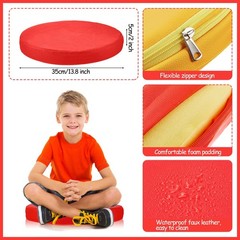 Juexica 4 Pcs Extra Thick Flexible Floor Cushions Bright Colors Kids Classroom