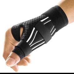 FREETOO Thumb Brace Support Right Hand or S/M – Fit both hands, White / Black