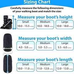 Omeer Water Resistant Walking Boot Cover Medical & Orthopedic Large Open Box!