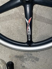 X-core 5-Spoke Mag Wheelchair Wheel Pair 22″ 501mm w/ Solid Tires & Hand rim Axl