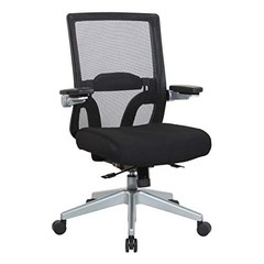 Space Seating 867 Series Adjustable Black Fabric Seat With Silver Nylon Base