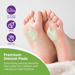 Dancers Pads Sesamoiditis Pads – 1/4″ Thick Adhesive Skived – 12 PC