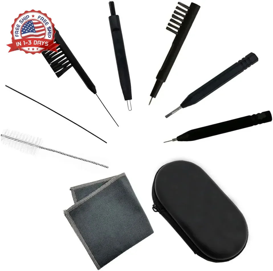 8 Pieces Hearing aid Amplifier Cleaning Tools, Earbuds/Headphones Cleaner Brush