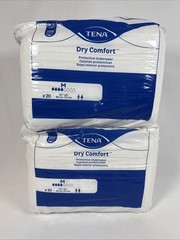 Lot of 40 Tena Dry Comfort Protective Underwear Medium Size White Max Absorbency